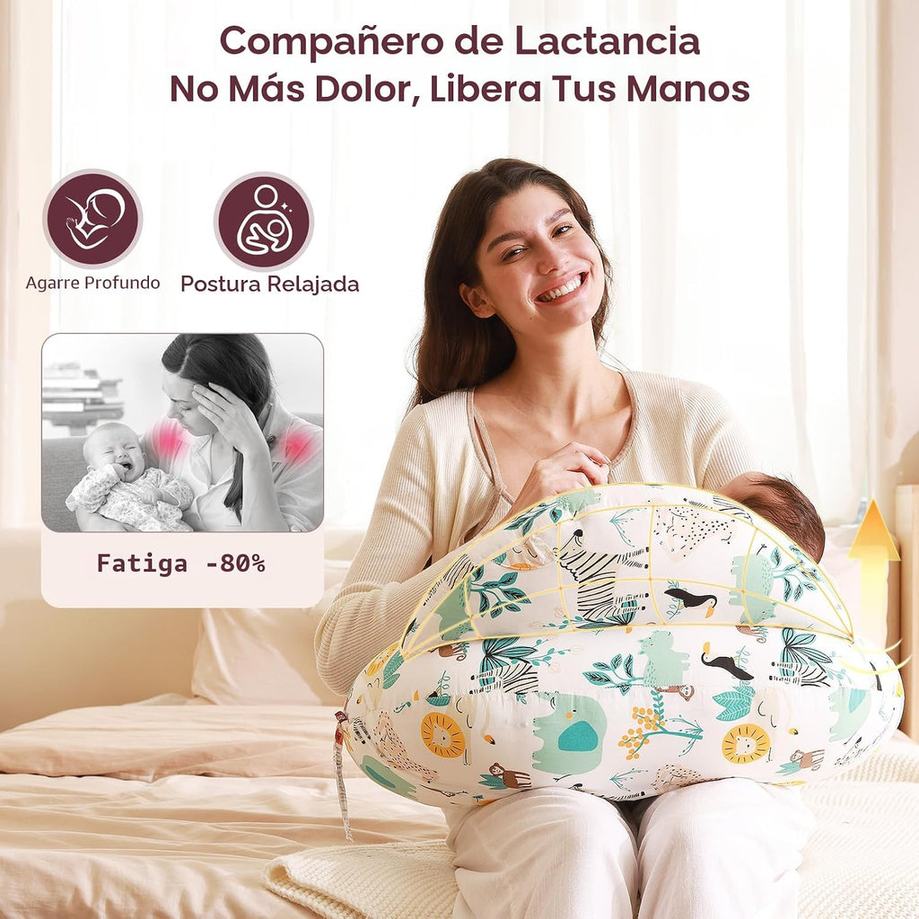 Momcozy - Almohada de lactancia con barrera de seguridad pionera: m...