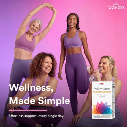 GNC Multivitamínico de energía y metabolismo para mujeres, para con...