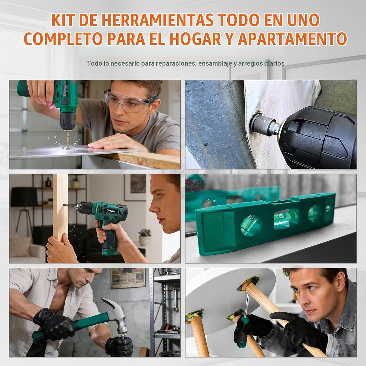 Hi-Spec Taladro inalámbrico de 8 V y kit de herramientas con herram...