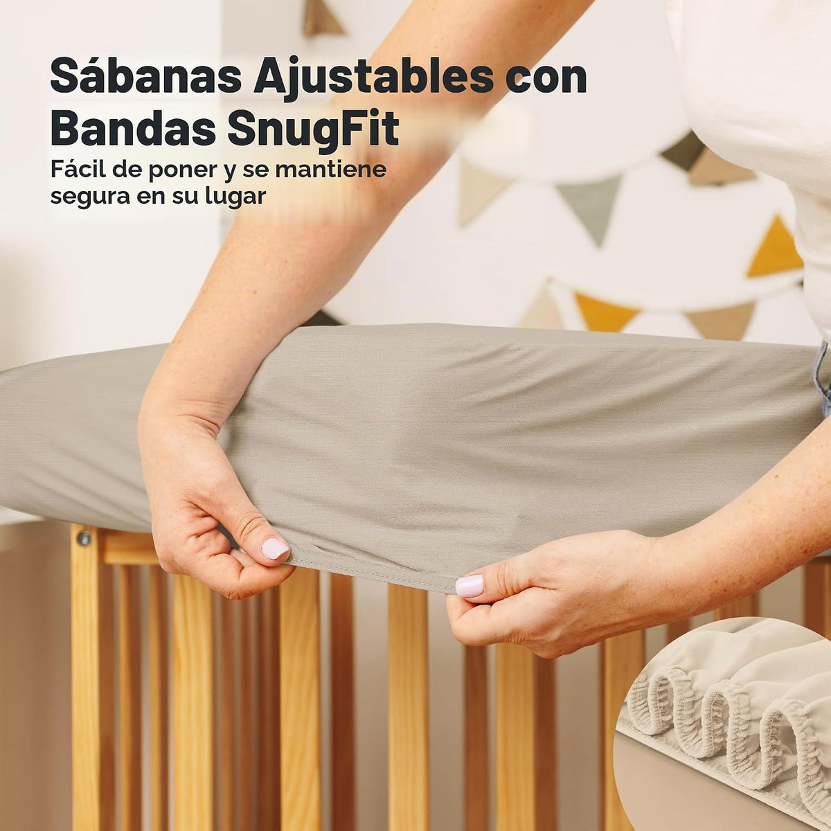 Paquete de 2 fundas protectoras de colchón impermeables para cuna,...