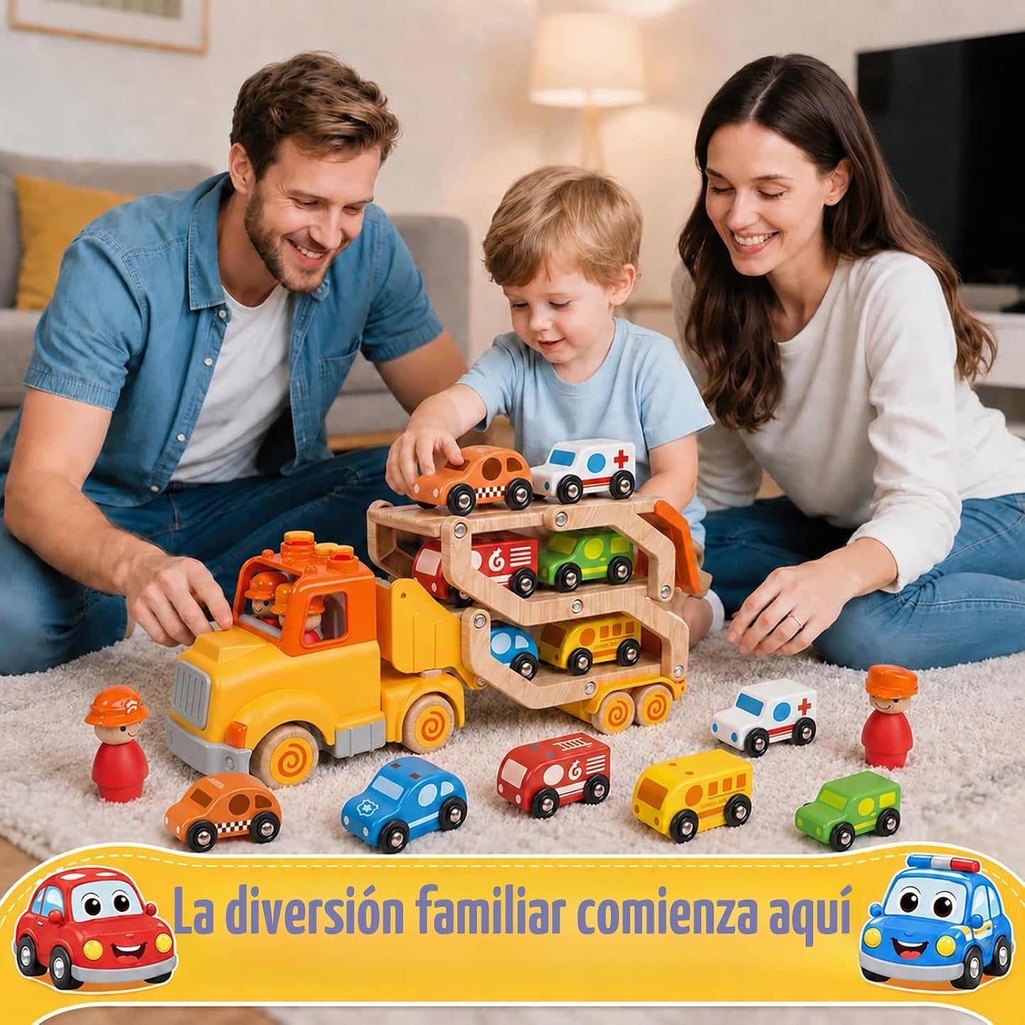 Juguetes para niños pequeños de 2, 3, 4, 5 años, camión transportad...