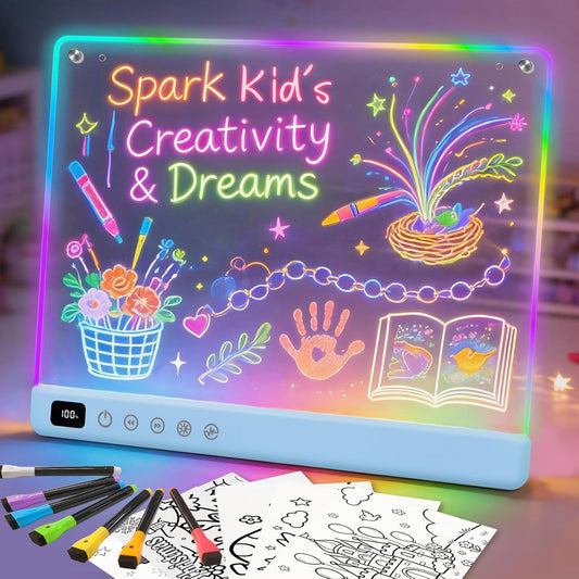 Lumiboard Tablero de dibujo LED con 13 efectos de luz, 16 pulgadas,...