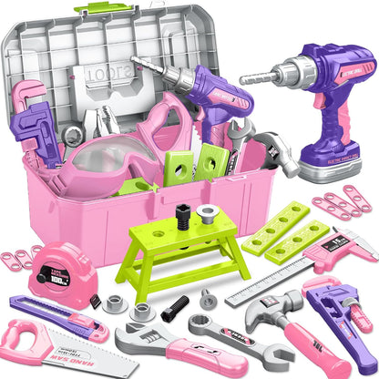 Set de herramientas para niños 46 piezas, juego de herramientas par...