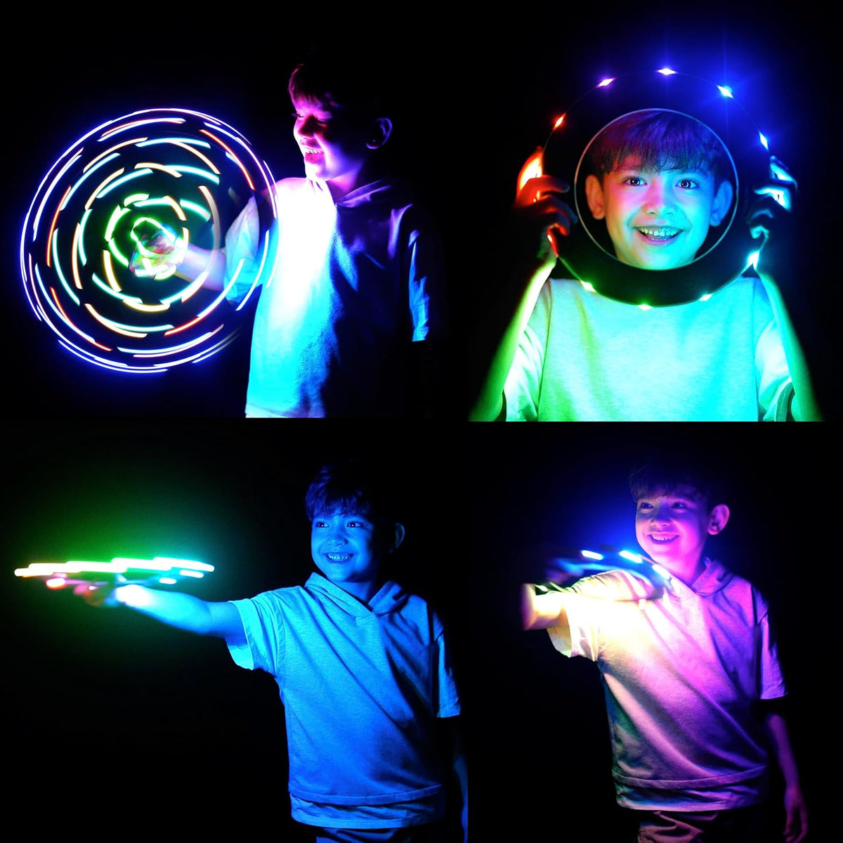 TOSY Anillo Volador - 36 LED RGB multicolor, súper brillante, modo...