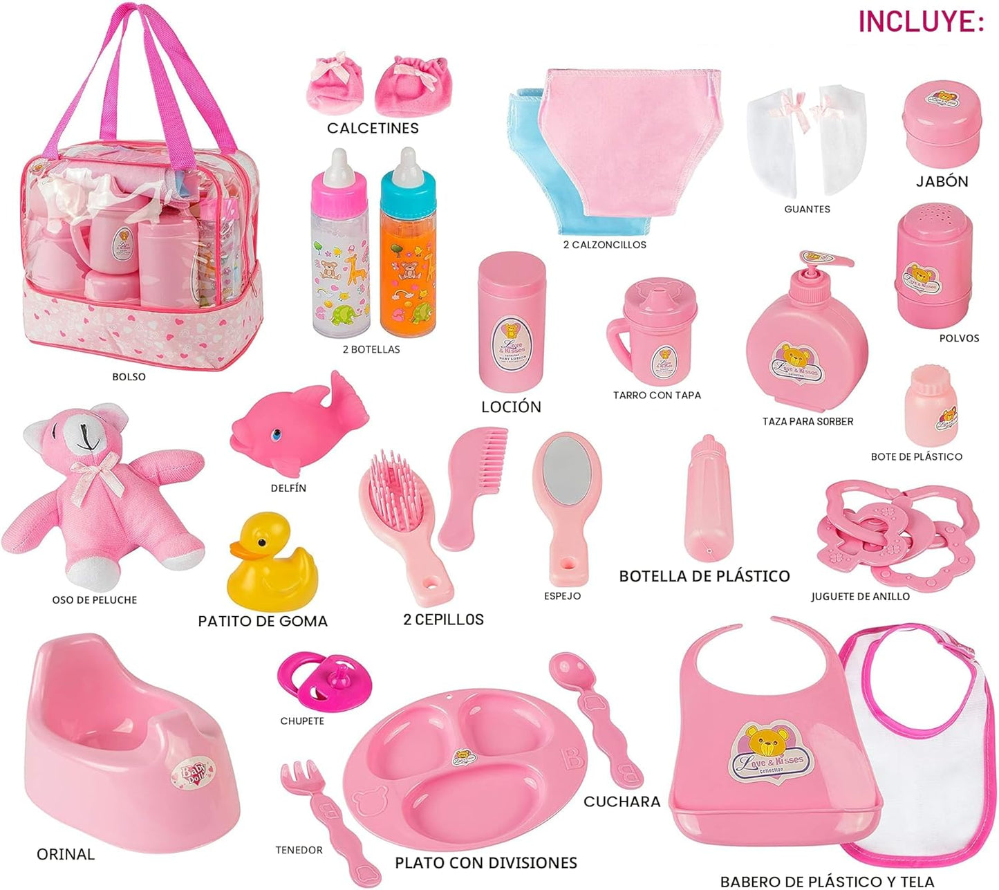 fash n kolor My Sweet Baby Muñeca que Desaparece Juego de Alimentac...
