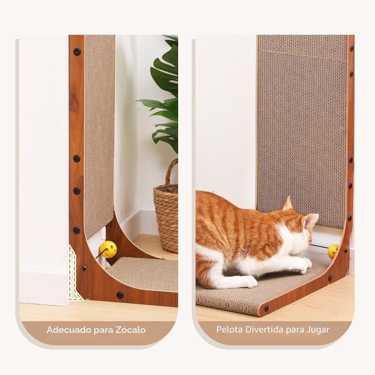 FUKUMARU Rascador para Gatos, Almohadilla para Rascar de 26.8 Pulga...