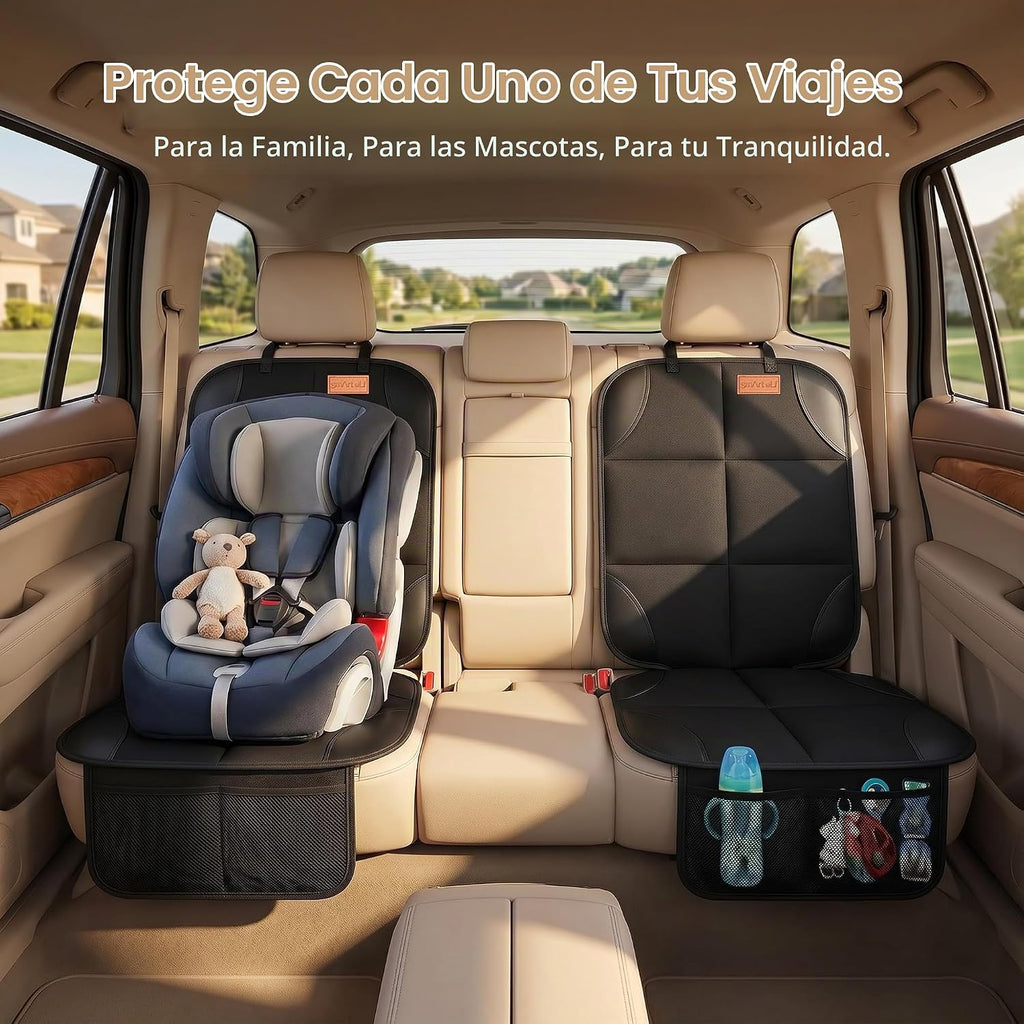 SMART ELF Protector de asiento de automóvil, acolchado más grueso y...