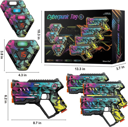 Juego de 4 etiquetas láser, juego de etiqueta Lazer para niños en i...