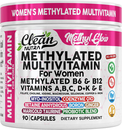 Multivitamino Metilado para Mujeres Vitaminas B6 Metil B12 A B C D...