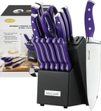 McCook FDA Juego de cuchillos de cocina de acero inoxidable con blo...