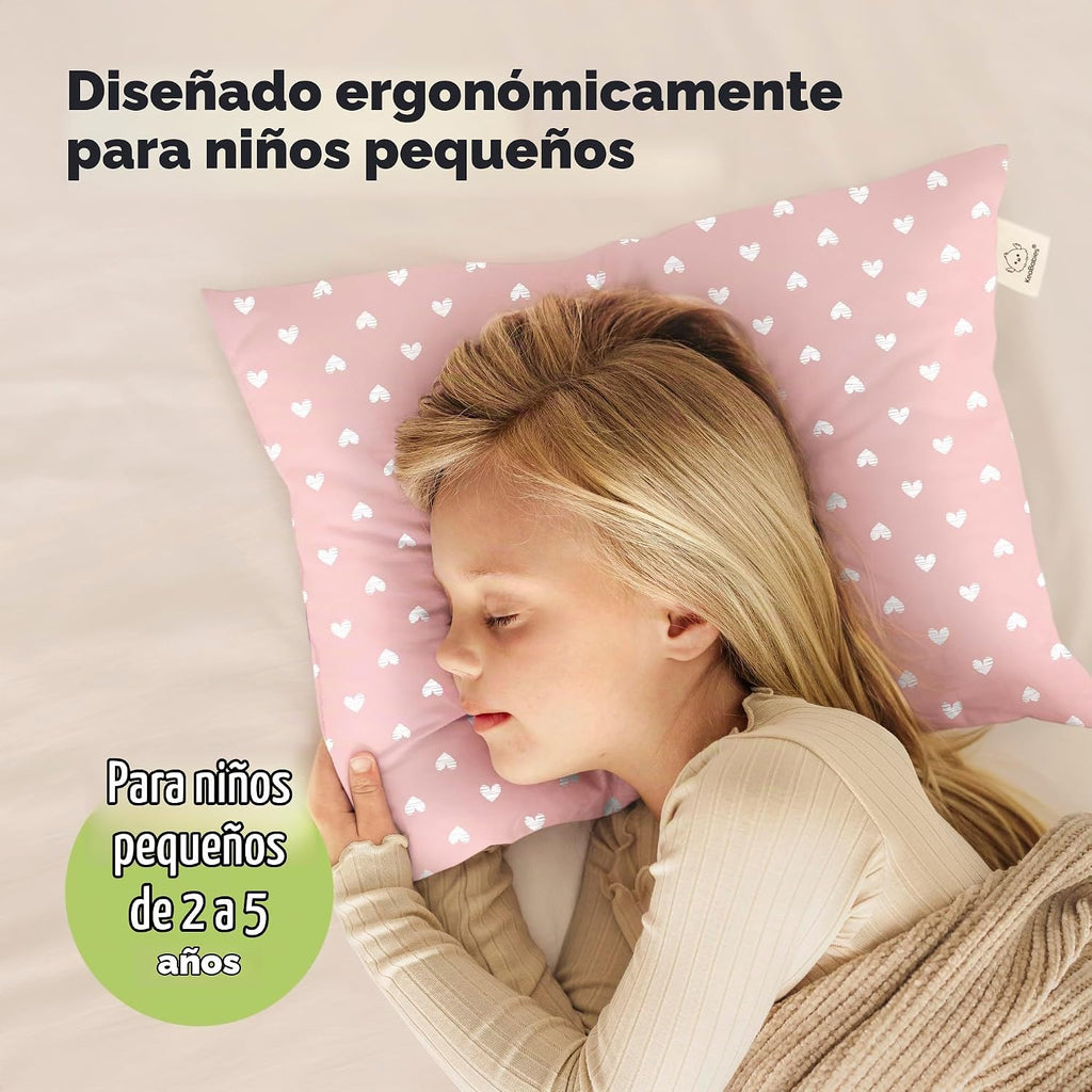 KeaBabies Paquete de 2 almohadas para niños pequeños de 2 a 5 años...