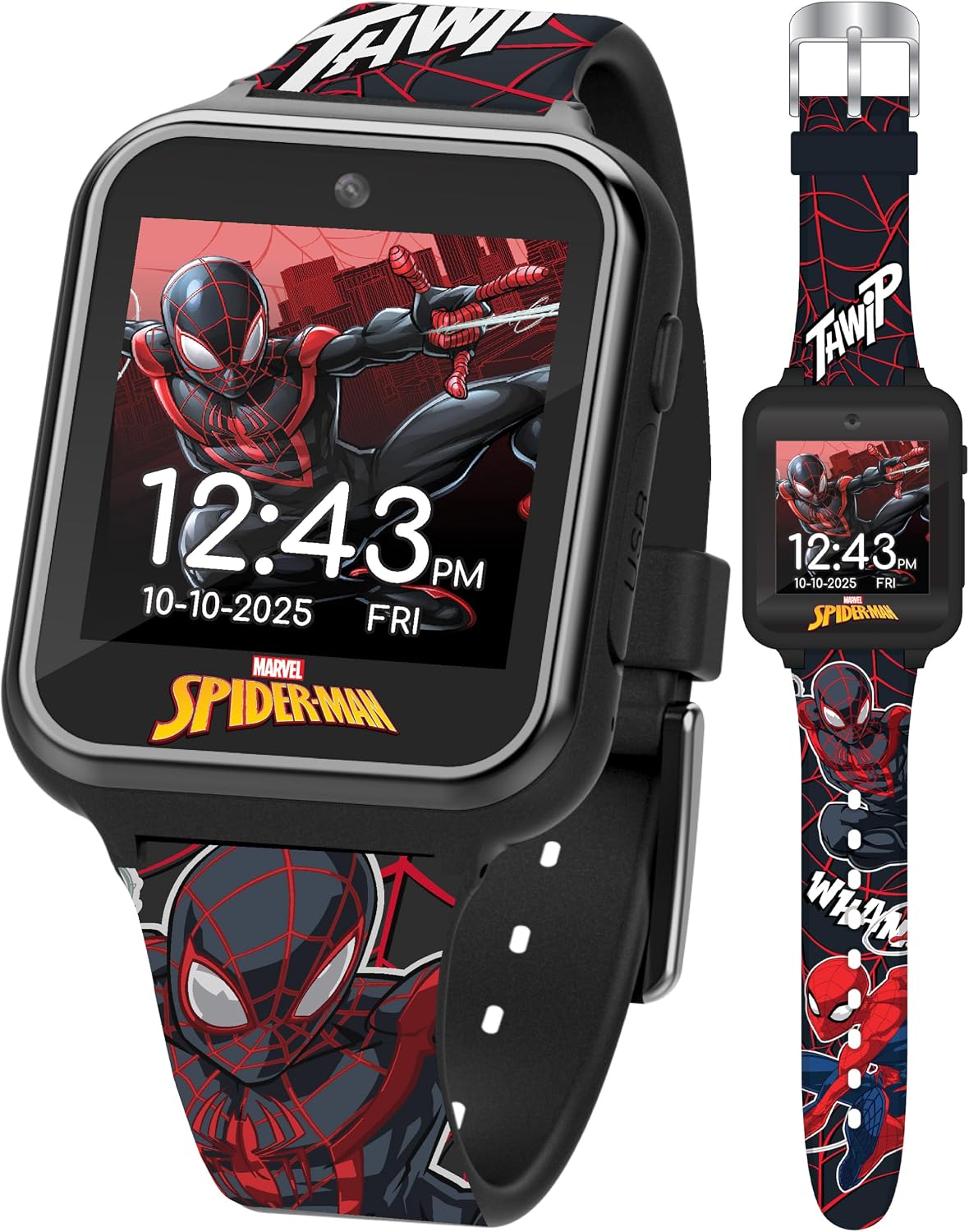 Marvel Spider-Man - Reloj inteligente para niños, reloj interactivo...
