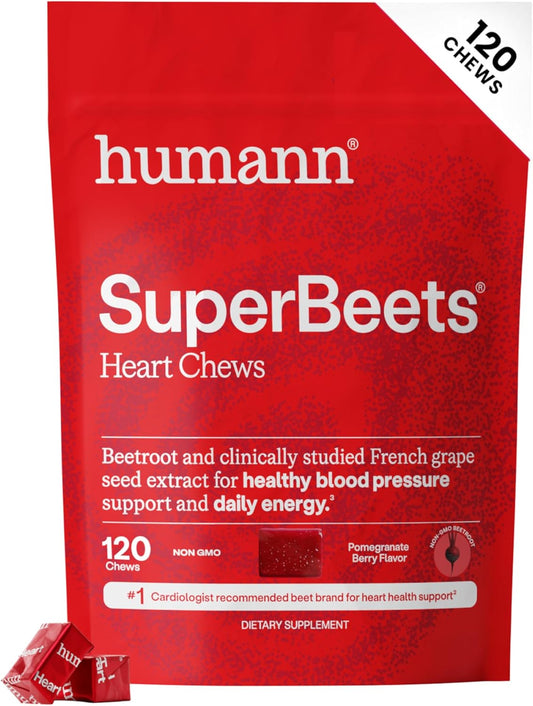 HumanN SuperBeets Gomitas para el Corazón, Apoyo al Óxido Nítrico y...