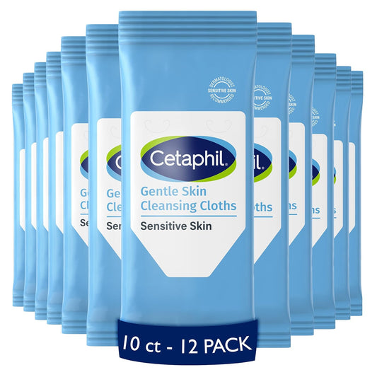 Cetaphil Toallitas faciales y corporales, paños de limpieza suaves...