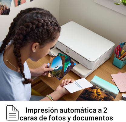 HP Envy 6155e Impresora inalámbrica todo en uno de inyección de tinta a color, Portobello, Imprimir, escanear, copiar, Impresión dúplex Ideal para el hogar, prueba de 3 meses de Instant Ink incluida