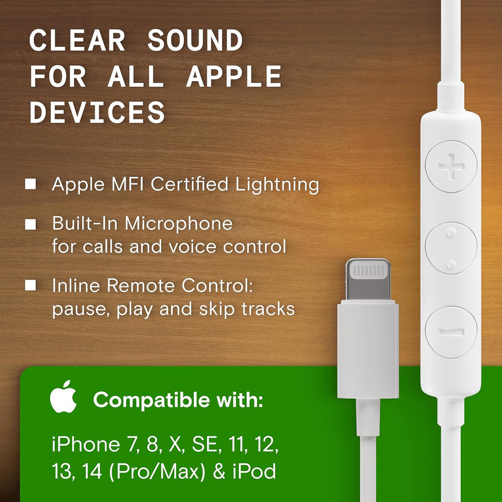 Symphonized Auriculares para iPhone, sonido de graves profundos con...