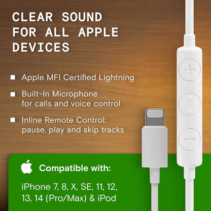 Symphonized Auriculares para iPhone, sonido de graves profundos con...