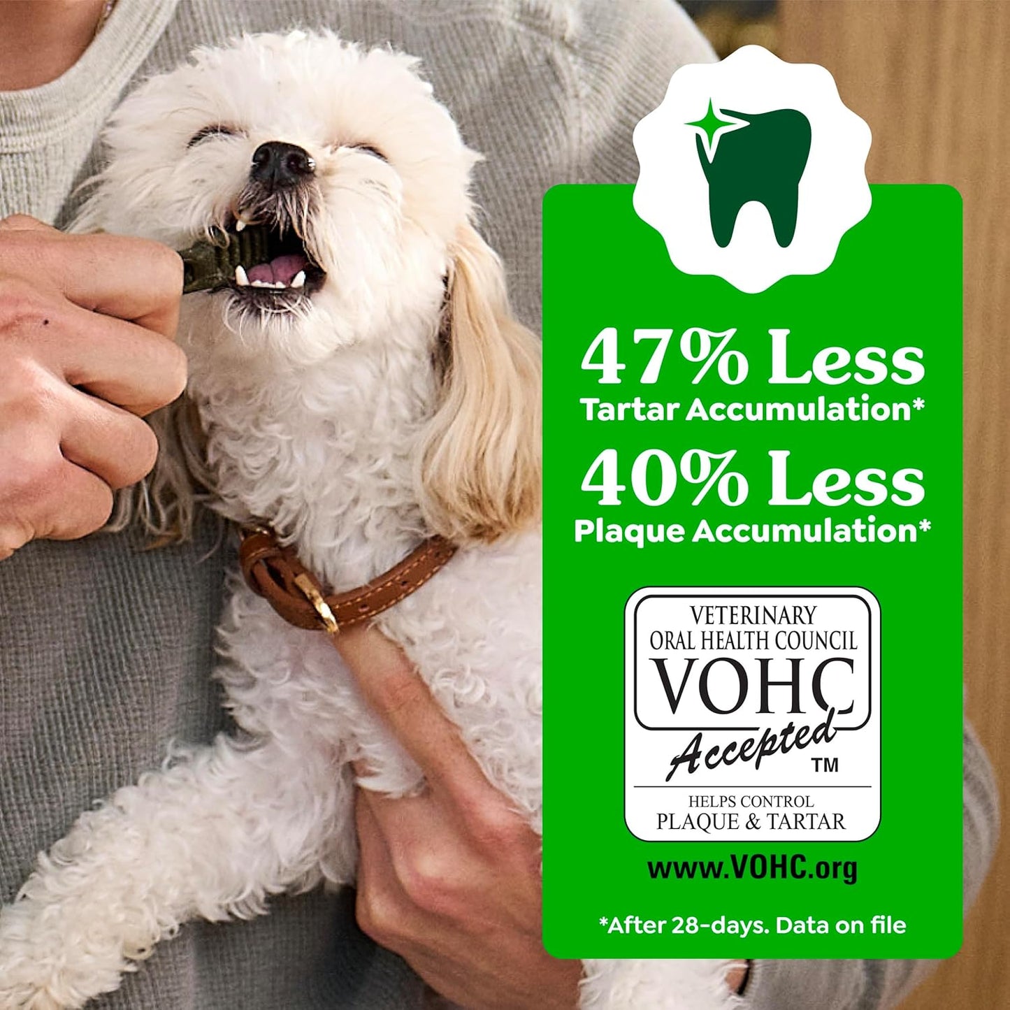Golosinas dentales para perros recomendadas por veterinarios, tamañ...