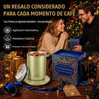 Taza de café con agitación automática, taza calentada de 10 oz con...