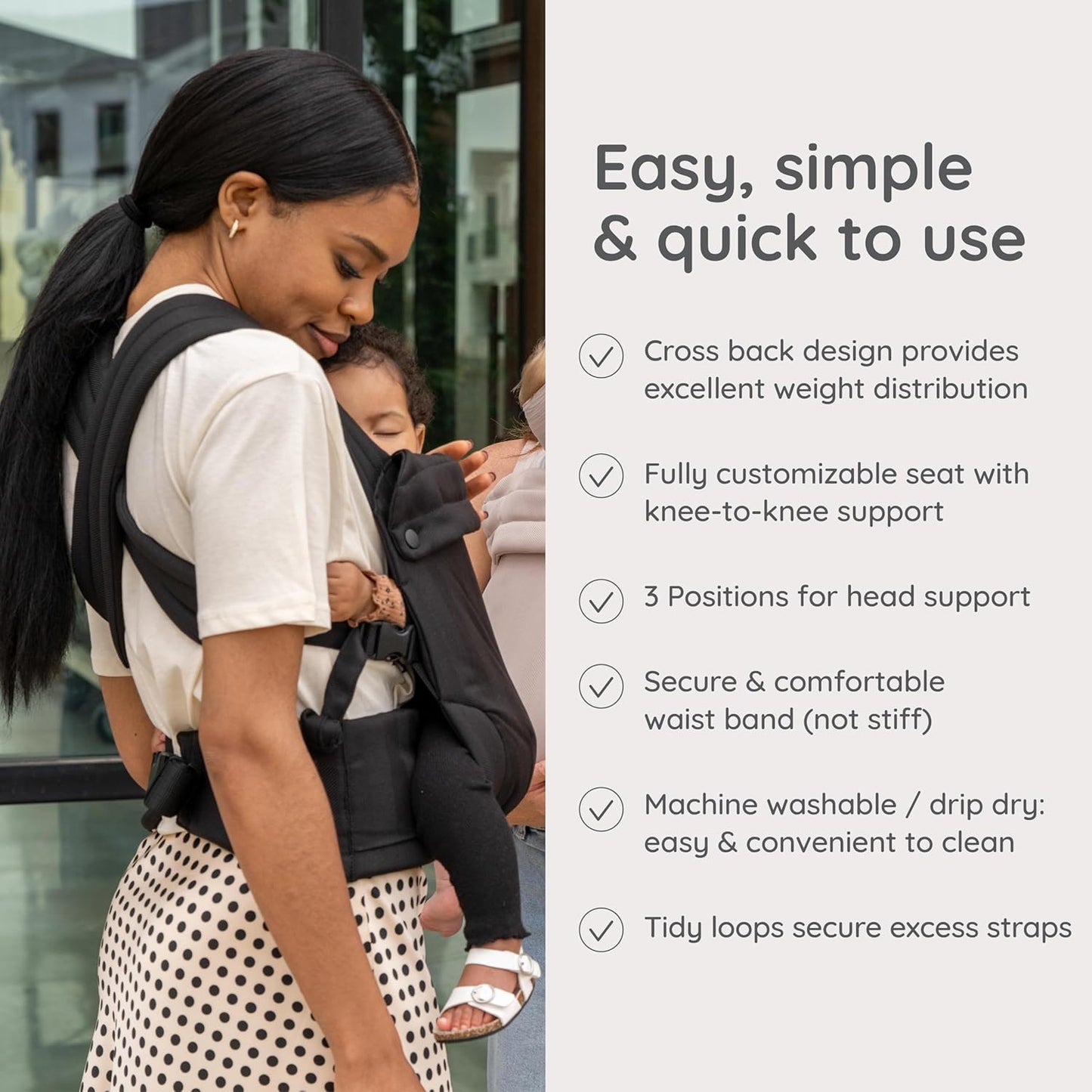 Infantino Honey Blossom - Portabebés ergonómico para bebés a niños...