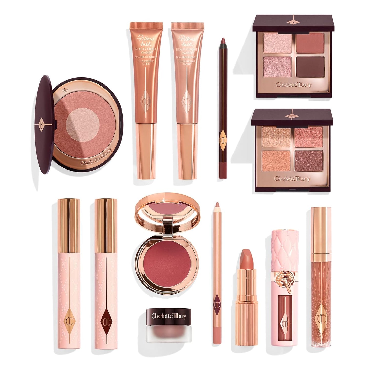 Charlotte Tilbury Pillow Talk Dreams Come True Kit de Maquillaje - Edición Limitada Juego de Regalo de Belleza de 15 Piezas con Esenciales de Maquillaje para Labios, Ojos y Mejillas en Tonos Icónicos