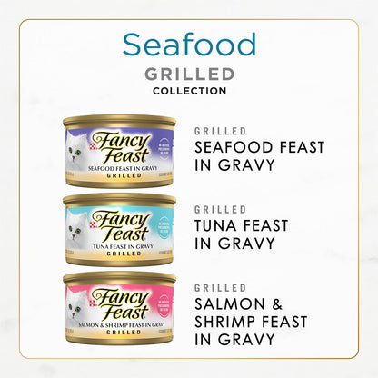 Fancy Feast Purina - Alimento húmedo a la parrilla para gatos, cole...