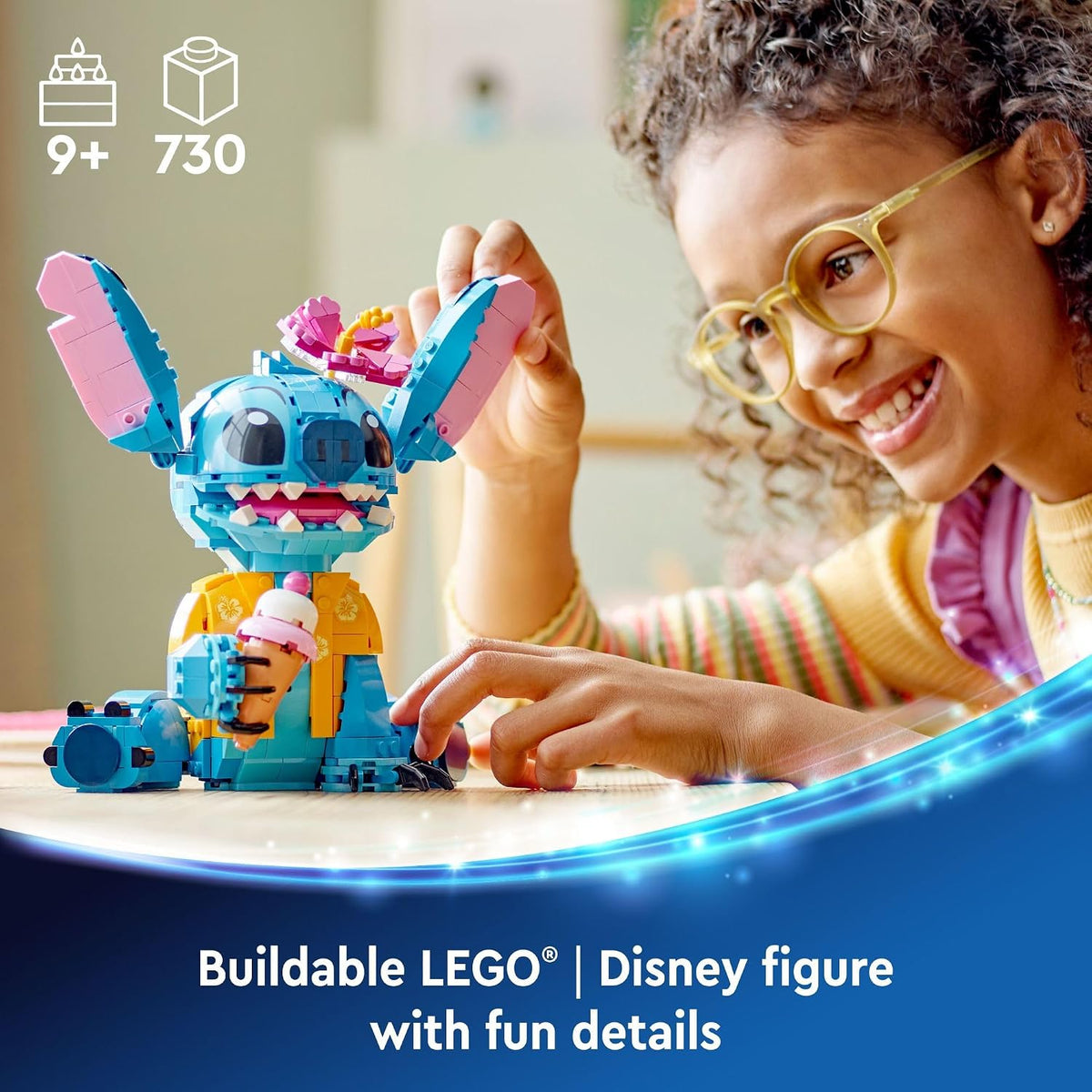 Kit de Construcción de Juguete LEGO Disney Stitch, Juguete Disney p...