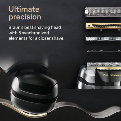 Braun Afeitadora eléctrica Series 9 PRO+, kit de afeitado con 5 ele...