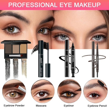 Kit de maquillaje todo en uno, kit de maquillaje para mujeres, kit completo de regalo de maquillaje de viaje para mujeres, adolescentes y niñas, incluye sombra de ojos, lápiz labial, delineador de