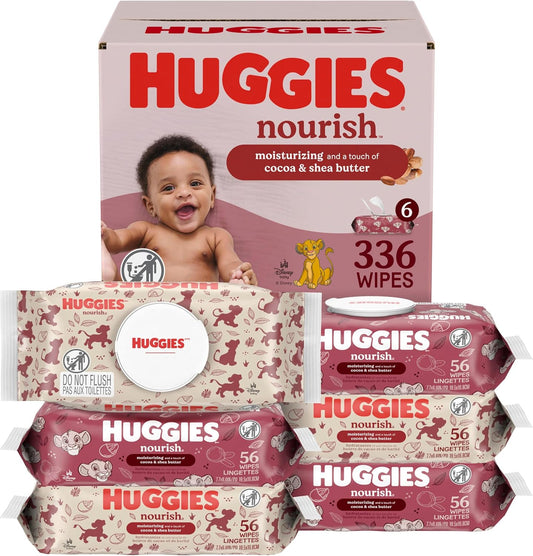 Toallitas perfumadas para bebé Nourish de Huggies, 6 paquetes con b...
