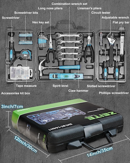 Zeite Kit de herramientas para el hogar, juego de herramientas manu...