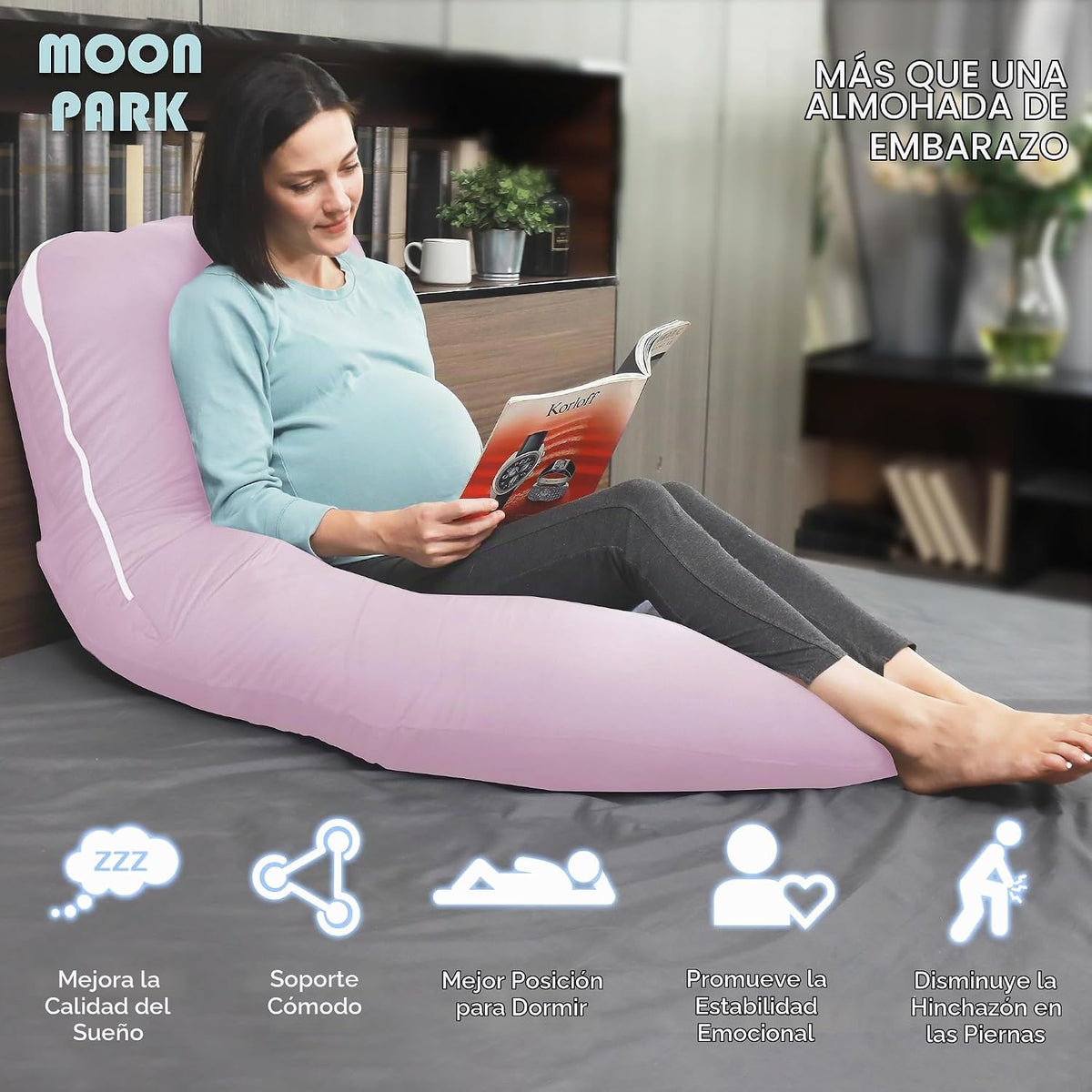 MOON PARK - Almohadas de embarazo y maternidad de cuerpo completo p...
