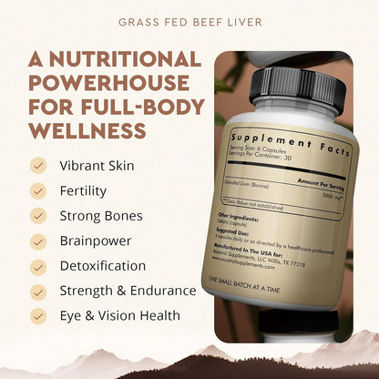 Ancestral Supplements Hígado vacuno alimentado con pastura (disecad...