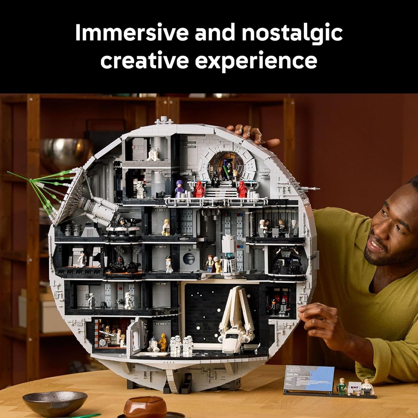 LEGO Star Wars - Juego de construcción de Estrella de la Muerte para adultos, mayores de 18 años, coleccionable y decoración de habitación para oficina, dormitorio o estante de libros, actividad