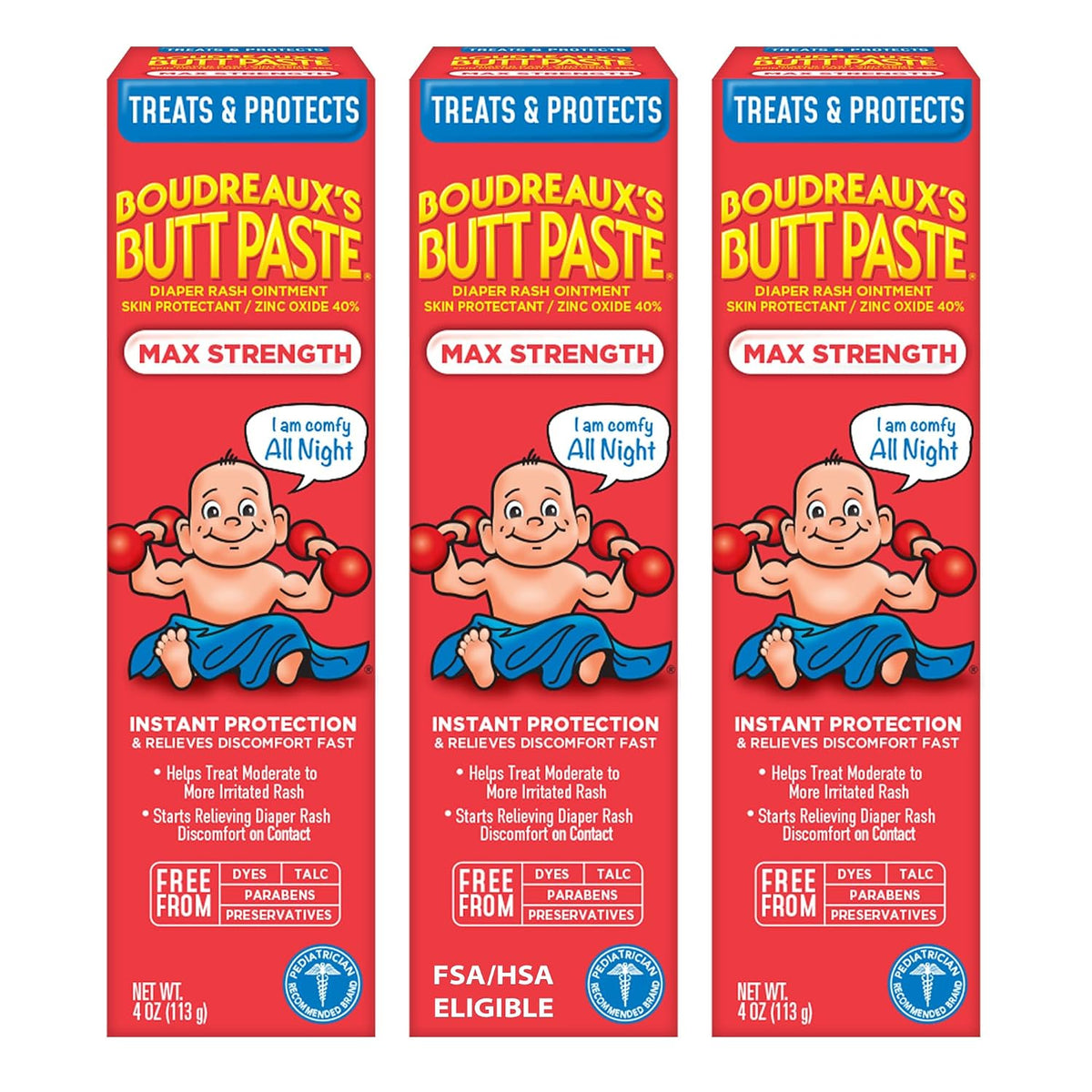 Boudreaux's Butt Paste Max Strength - Crema antidermatitis de p...