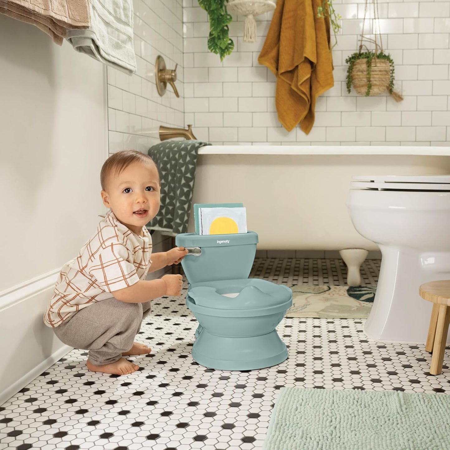 Ingenuity - Orinal Pro My Size en Verde, Orinal de Entrenamiento pa...
