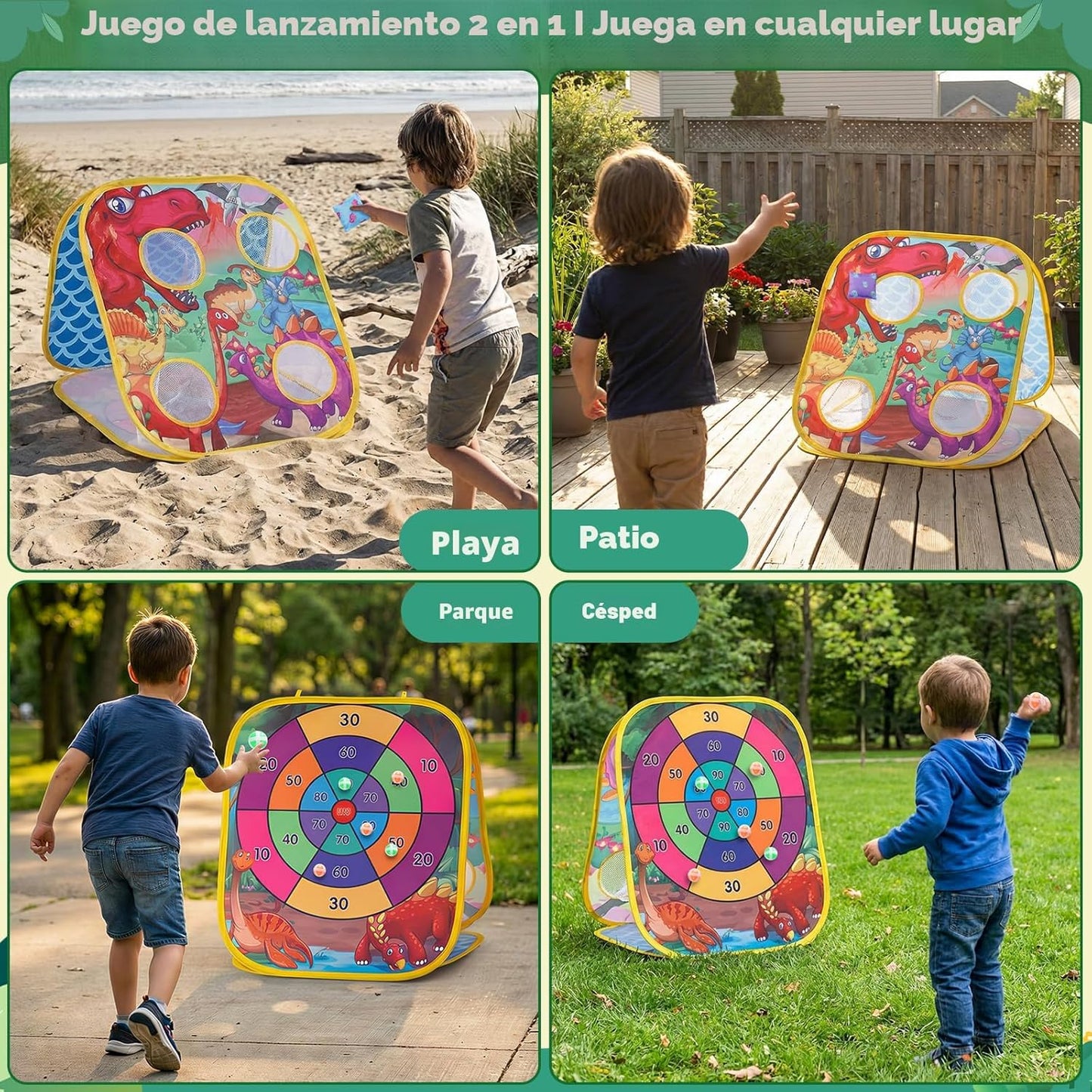 Bean Bag Toss Game for Kids - Cornhole Board Outdoor Toys for Toddl...
