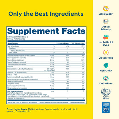 Hiya Multivitamínico para niños, más de 15 vitaminas y minerales es...