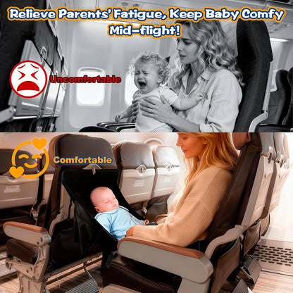 TRELC Cama portátil de avión para bebé, cama de avión infantil para bebés de 1 a 12 meses, camas infantiles para bebés, para vuelo, esencial para viajar