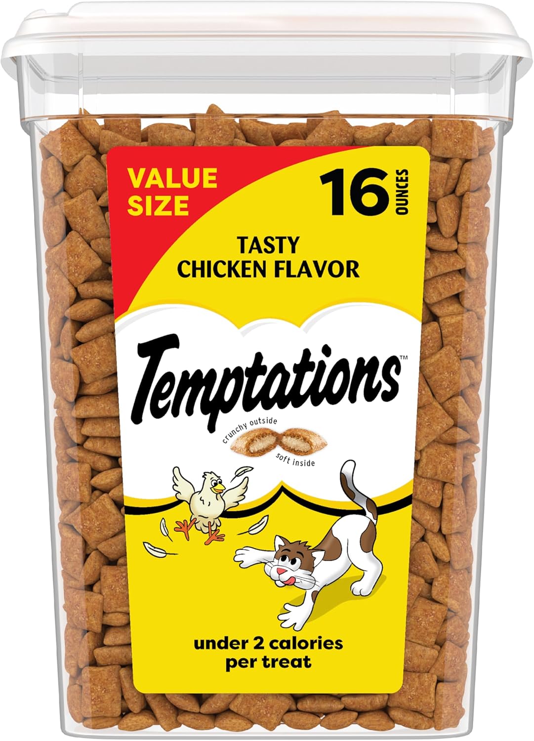 Temptations Classic Premios Crujientes y Suaves para Gatos Sabor a...