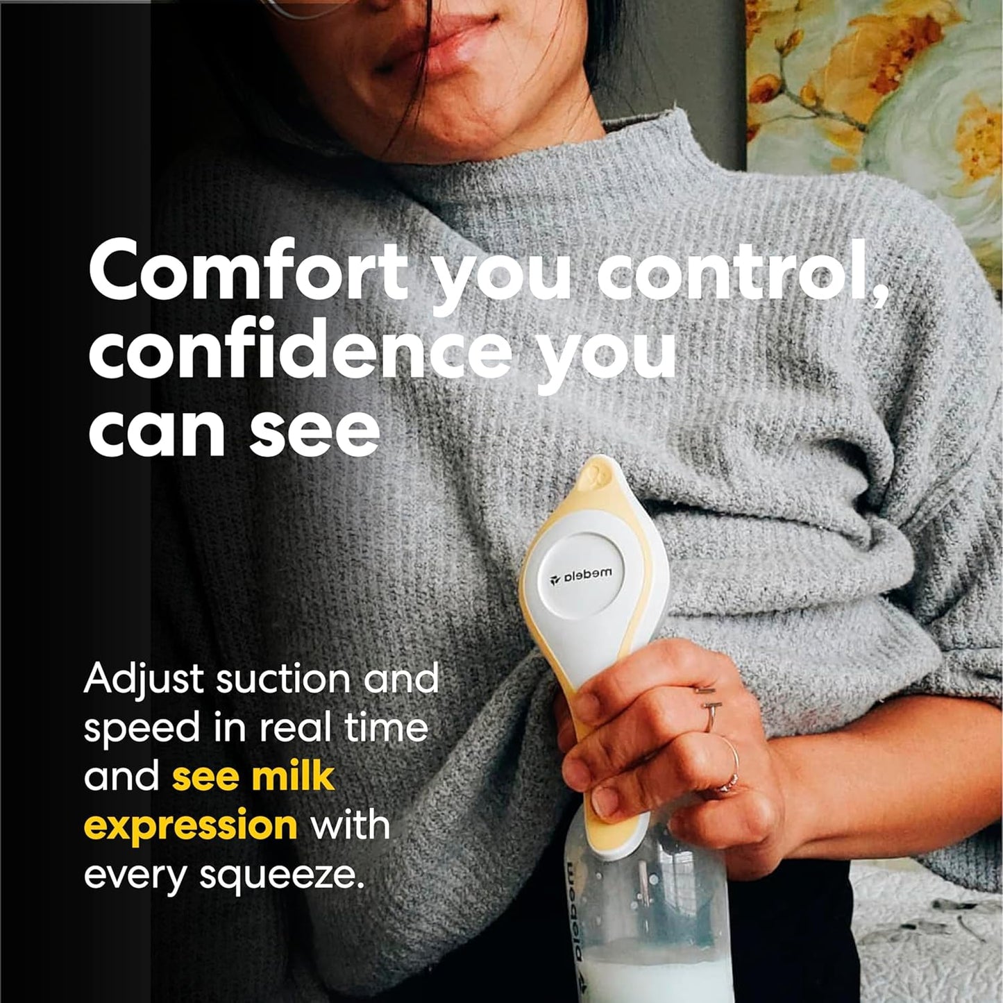 Extractor de leche manual Medela Harmony, diseño suizo compacto con...