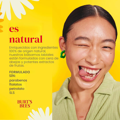 Burt's Bees - Bálsamo labial hidratante 100% natural, de cera d...