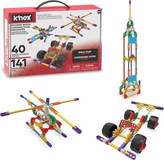 K'NEX - Set de construcción de 40 modelos, 141 piezas, juguete...