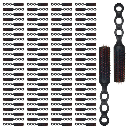 Paquete de 100 cepillos de pelo a granel para personas sin hogar, cepillo de pelo negro, cepillo desenredante, cepillo de ventilación para cabello rizado, adecuado para personas sin hogar,