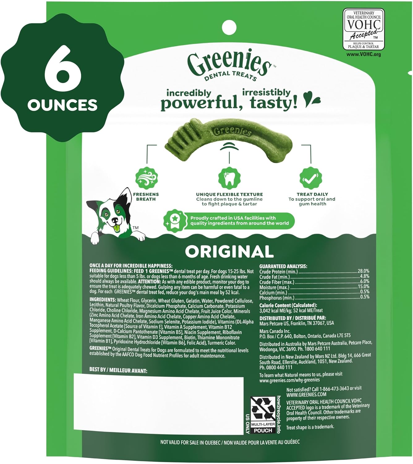 Greenies Original galletas para perro pequeño masticable dentales,...