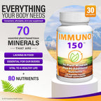 Immuno 150, suplemento para el sistema inmune, repleto de 70 minera...