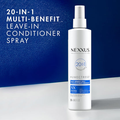 Nexxus Champú y acondicionador Therappe Humectress 2 unidades para cabello seco 33.8 oz y acondicionador sin enjuague Humectress Spray 20 en 1 Perfector 9 oz