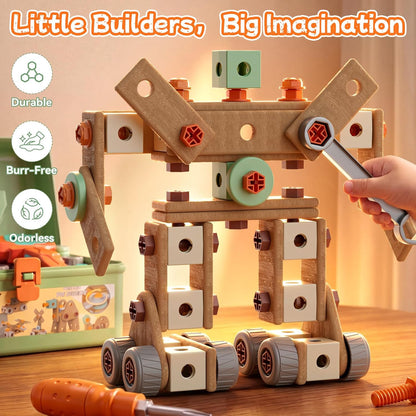 CUTE STONE Juego de herramientas para niños 158PCS con taladro de j...