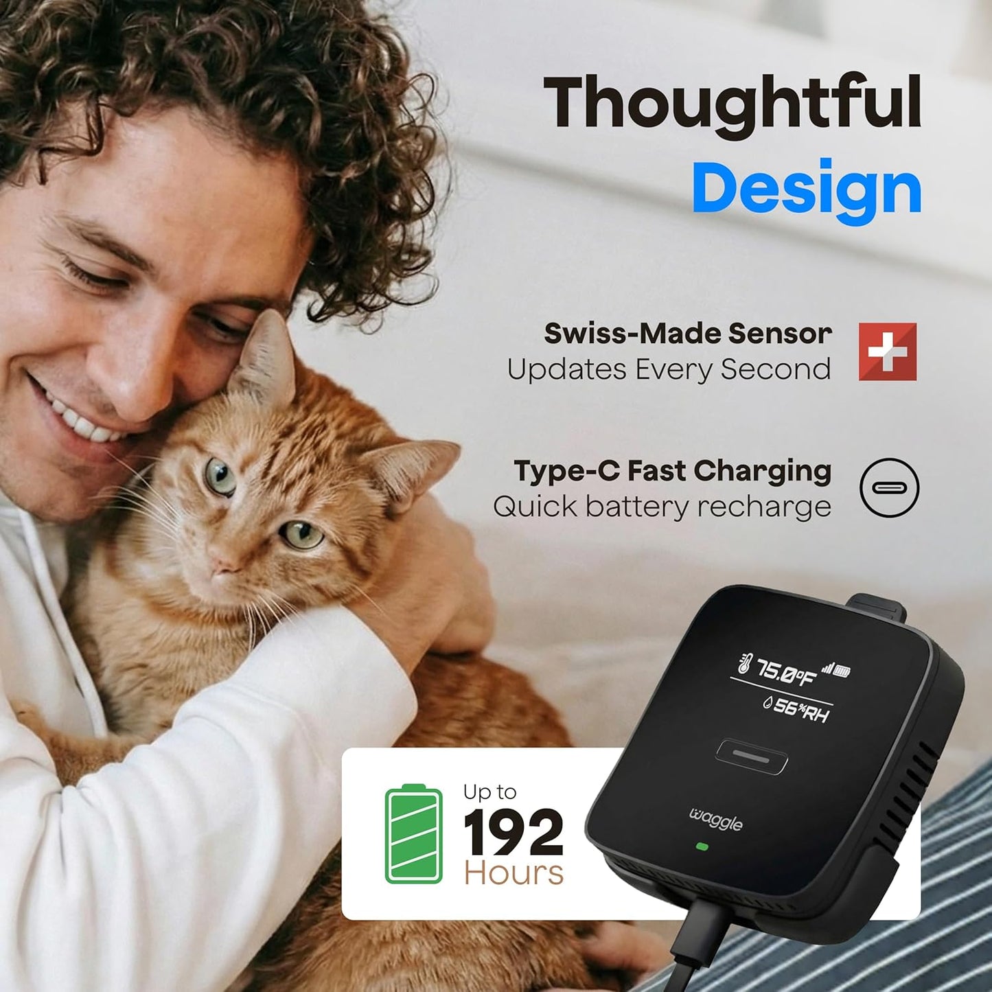 Waggle Monitor de temperatura para mascotas 4G (Lite) - No necesita...