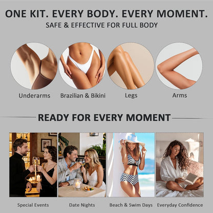 Kit de depilación con cera Maxpearl para hombres, kit de cera para...
